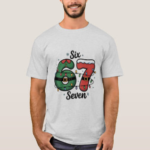 Six Seven Christmas Meme Funny Pop Culture  T-Shirt