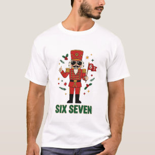 Six Seven Christmas Nutcracker Sunglasses Flag T-Shirt