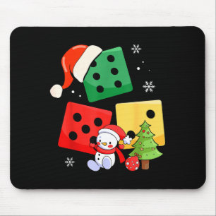 Six Seven Christmas Three Dice Santa Hat 67 Meme  Mouse Mat
