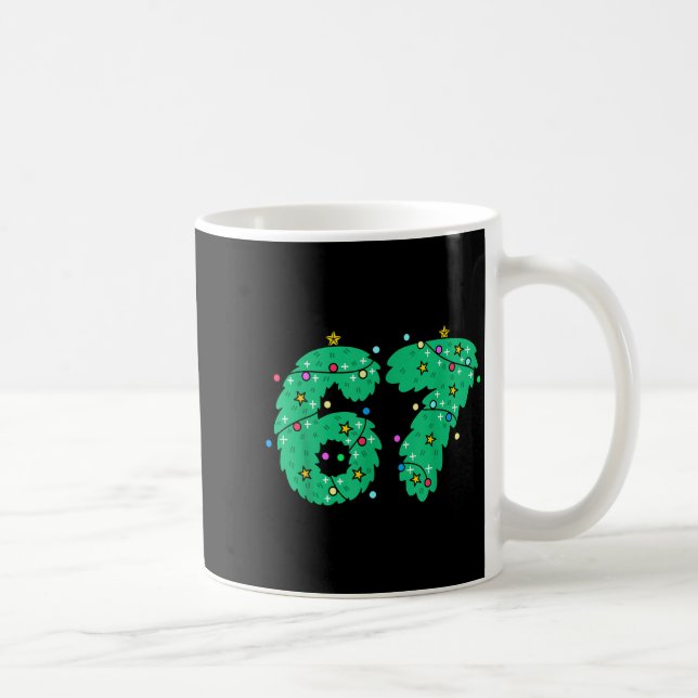Six Seven Christmas Tree For Kids Boys Girls 67 Me Coffee Mug (Right)
