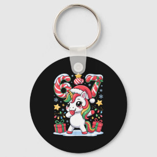 Six Seven Christmas Unicorn Meme Funny Cute Holida Key Ring