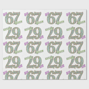 Six Seven, Confetti Birthday Wrapping Paper
