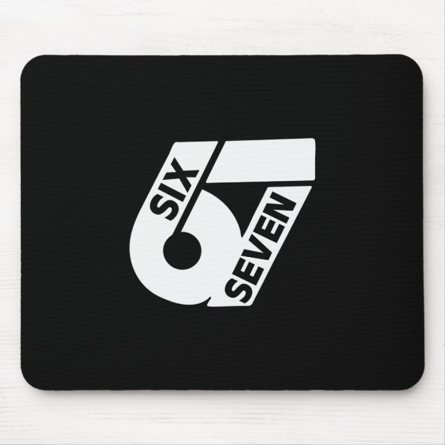 Six Seven Cool Meme 67 Funny Number  Mouse Mat (Front)