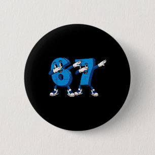 Six Seven Dabbing Cool Meme 67 Funny Dab Number  6 Cm Round Badge