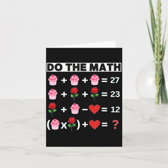 Six Seven Do The Math 67 Women Teacher Valentine's Card (Front)