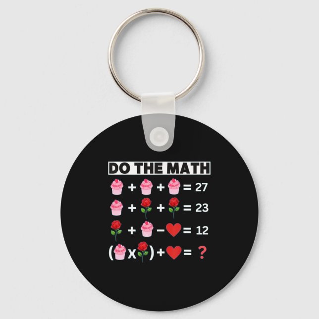 Six Seven Do The Math 67 Women Teacher Valentine's Key Ring (Front)