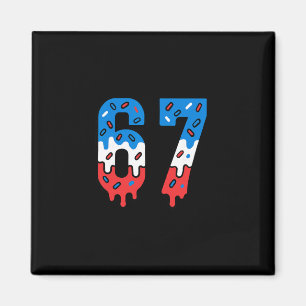 Six Seven Drippy Ice Cream Sports 67 Cool Meme Men Magnet