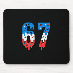 Six Seven Drippy Ice Cream Sports 67 Cool Meme Men Mouse Mat