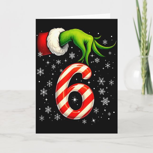 Six Seven Funny Christmas Couple Matching Meme  Card (Front)