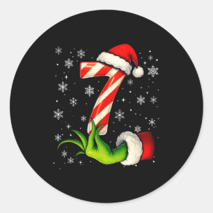 Six Seven Funny Christmas Couple Matching Meme  Classic Round Sticker