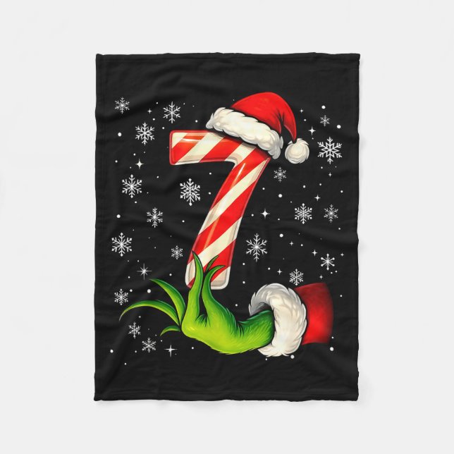 Six Seven Funny Christmas Couple Matching Meme  Fleece Blanket (Front)