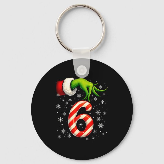 Six Seven Funny Christmas Couple Matching Meme  Key Ring (Front)