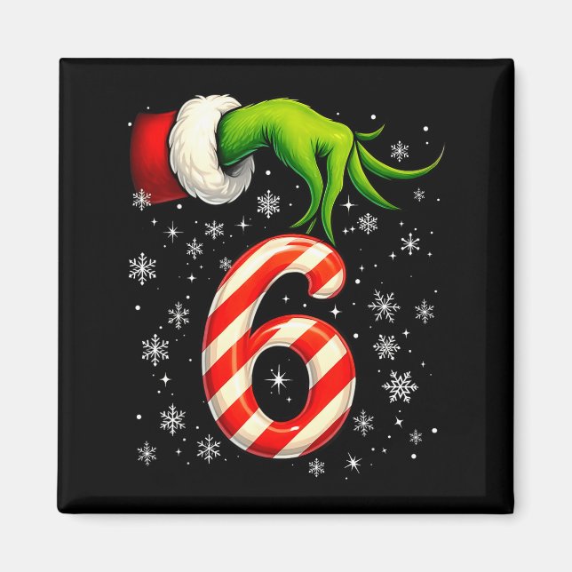 Six Seven Funny Christmas Couple Matching Meme  Magnet (Front)