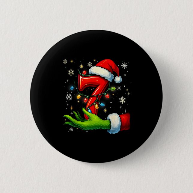 Six Seven Funny Christmas Meme Couple Matching  6 Cm Round Badge (Front)