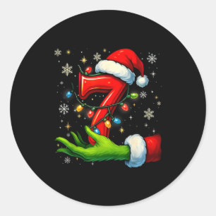 Six Seven Funny Christmas Meme Couple Matching Classic Round Sticker