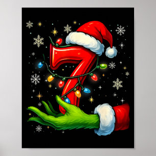 Six Seven Funny Christmas Meme Couple Matching Poster