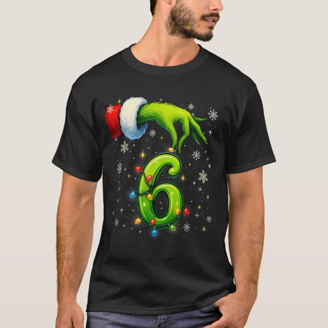 Six Seven Funny Christmas Meme Couple Matching  T-Shirt (Front)
