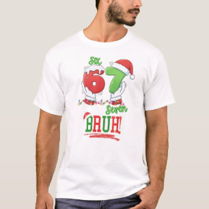 Six Seven Funny Christmas Teen Meme T-Shirt
