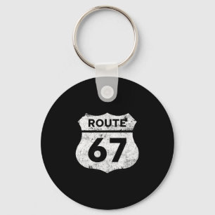 Six Seven Funny Route 67 Road Sign 6 7 Meme Men Wo Key Ring