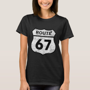 Six Seven Funny Route 67 Road Sign 6 7 Meme Men Wo T-Shirt
