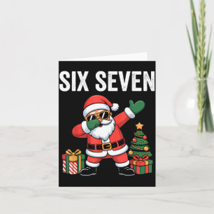 Six Seven Funny Santa Christmas 67 Meme  Card