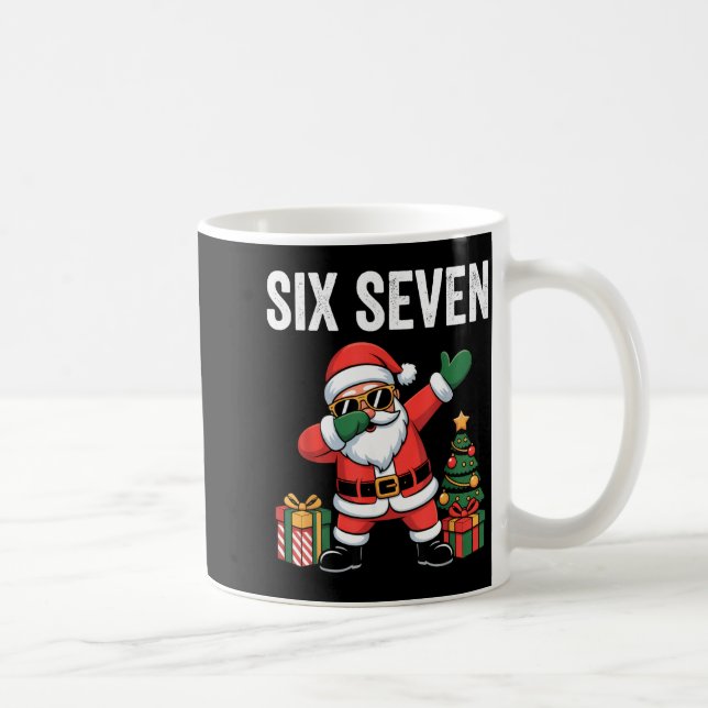 Six Seven Funny Santa Christmas 67 Meme  Coffee Mug (Right)