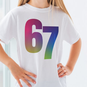 Six seven funny trendy kids slang colorful T-Shirt