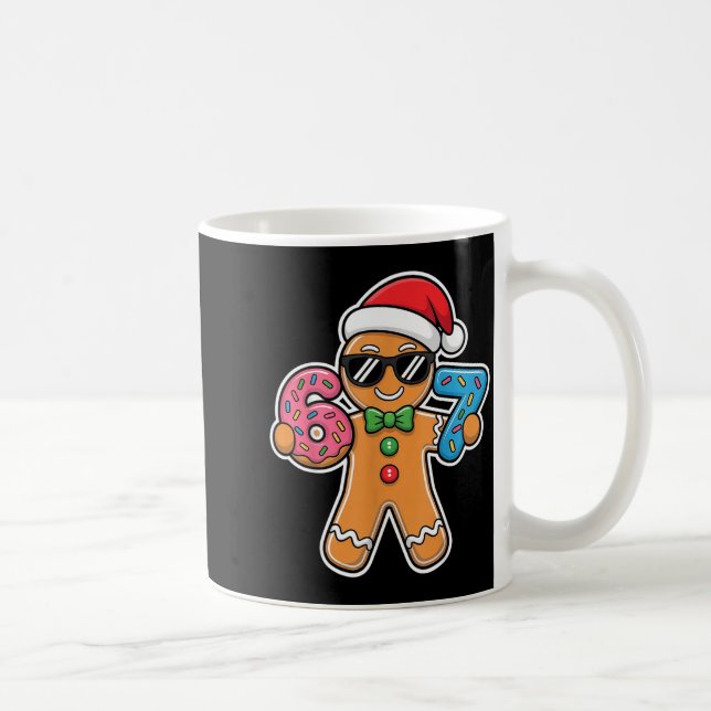 Six Seven Gingerbread 67 Funny Christmas Boys Kids Coffee Mug (Right)