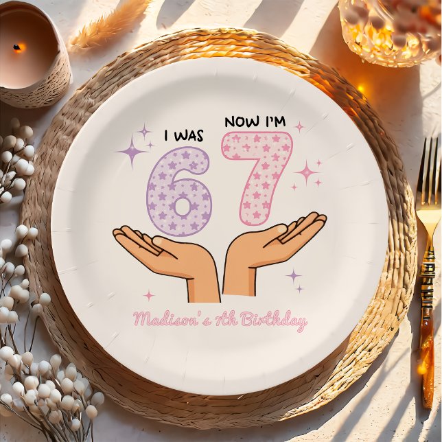 Six Seven Girl Birthday Paper Plate (Creator Uploaded)