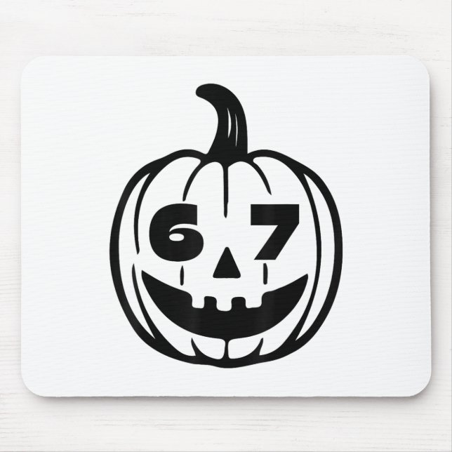 Six Seven Halloween Costume For Students Teachers  Mouse Mat (Front)