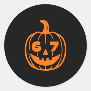 Six Seven Halloween Costume For Teachers Students Classic Round Sticker
