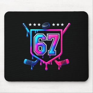 Six Seven Hockey Drip Mouse Mat
