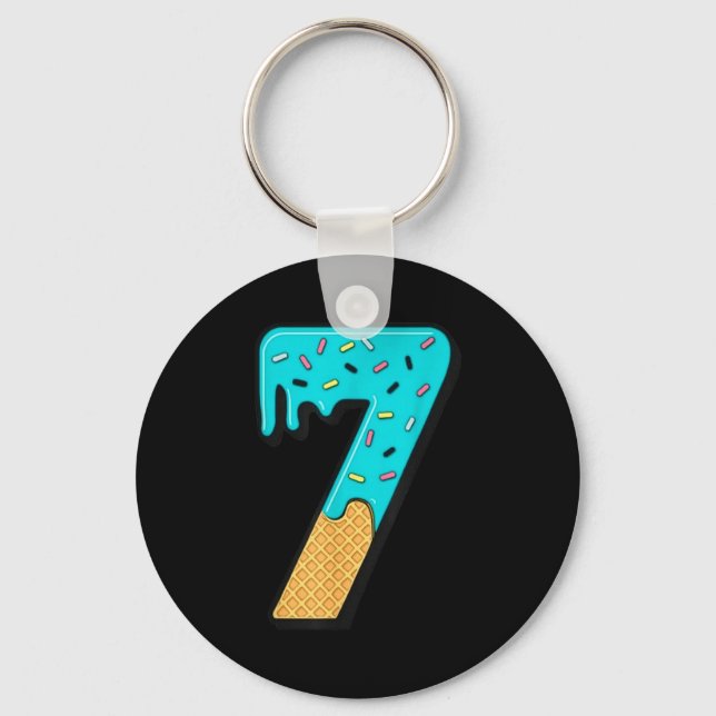 Six Seven Ice Cream 67 Fun Mason Meme Easy Hallowe Key Ring (Front)