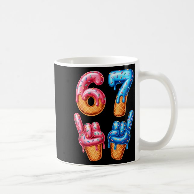 Six Seven Ice Cream Drip 67  Coffee Mug (Right)