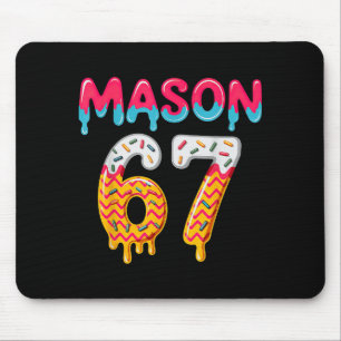 Six Seven Ice Cream Drip 67 Mason Meme Mouse Mat