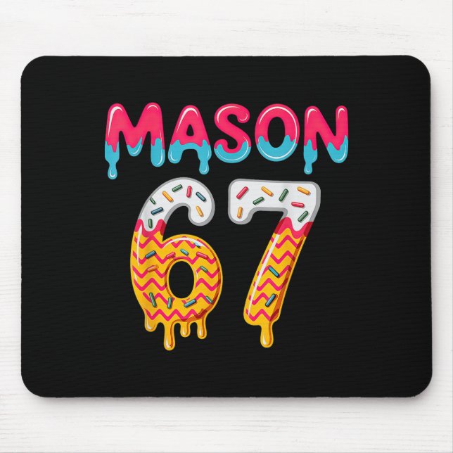 Six Seven Ice Cream Drip 67 Mason Meme  Mouse Mat (Front)