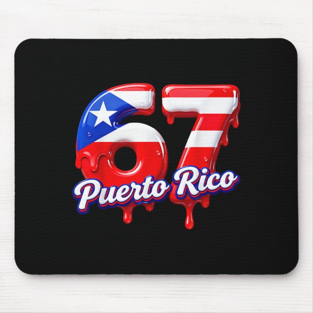 Six Seven Ice Cream Drip 6 7 Kids Meme 67 Puerto R Mouse Mat (Front)