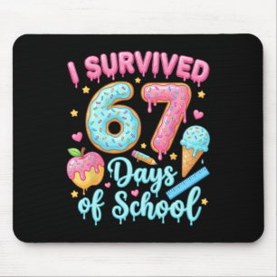 Six Seven Ice Cream Drip 6 7 Teacher Kids 67 Days Mouse Mat