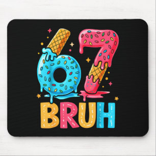 Six Seven Ice Cream Drip Cool Meme 67 Bruh Funny N Mouse Mat