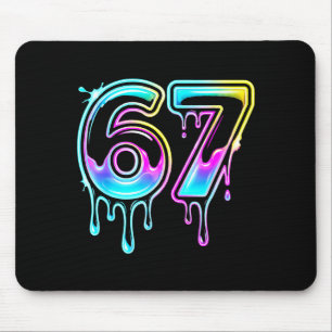 Six Seven Ice Cream Drip Cool Meme 67 Funny 6 7 Bo Mouse Mat