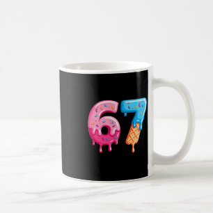 Six Seven Ice Cream Drip Cool Meme 67 Funny Number Coffee Mug