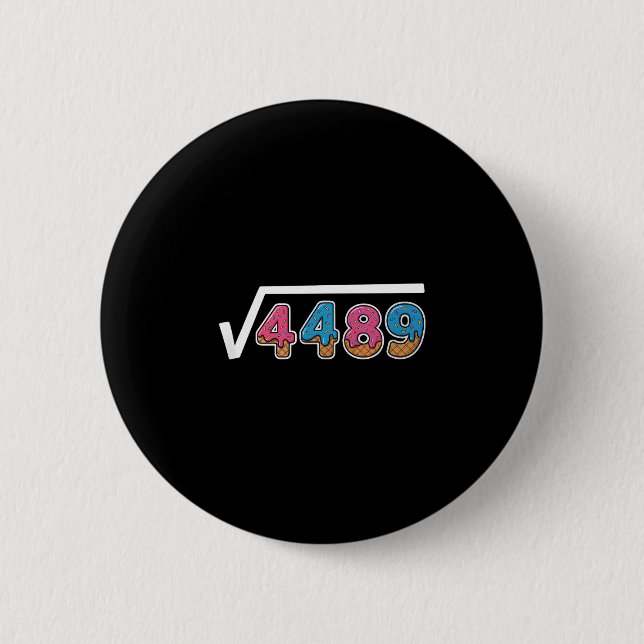 Six Seven Ice Cream Drip Cool Meme 67 Funny Square 6 Cm Round Badge (Front)