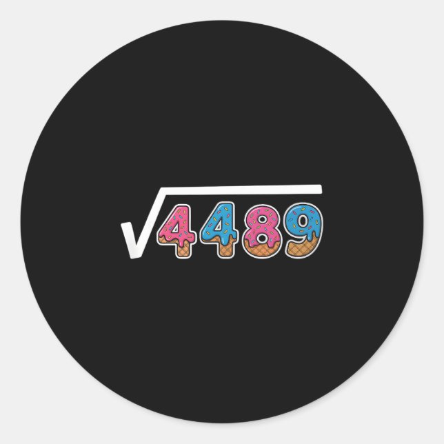 Six Seven Ice Cream Drip Cool Meme 67 Funny Square Classic Round Sticker (Front)
