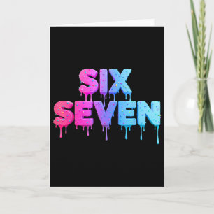 Six Seven Ice Cream Drip Gen Alpha Slang 6 7 Trend Card