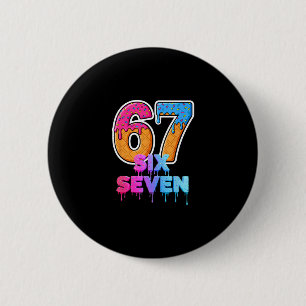Six Seven Ice Cream Drip Gen Alpha Slang 6 7 Trend Cm Round Badge