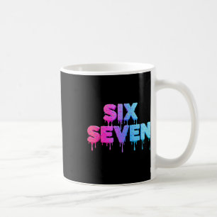 Six Seven Ice Cream Drip Gen Alpha Slang 6 7 Trend Coffee Mug