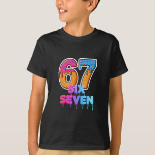 Six Seven Ice Cream Drip Gen Alpha Slang 6 7 Trend T-Shirt