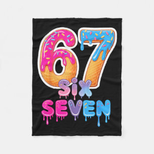 Six Seven Ice Cream Drip Meme  Fleece Blanket