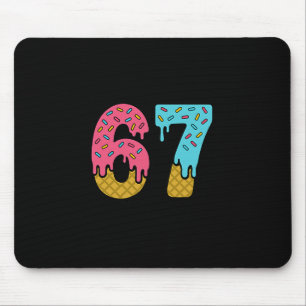 Six Seven Ice Cream Drip Sport 67 Fun Mason Meme 2 Mouse Mat