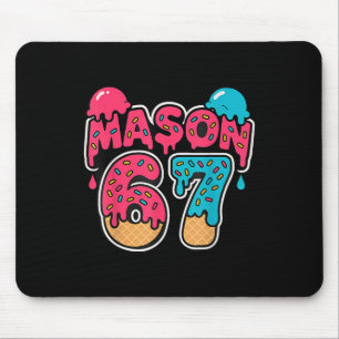 Six Seven Ice Cream Drip Sport 67 Fun Mason Meme Mouse Mat